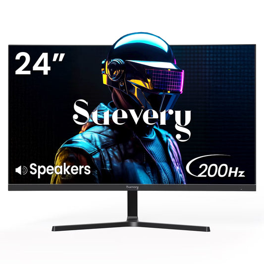 24" 200Hz Gaming Monitor,Ips Panel,Fhd 1080P, Built-In Speakers, 120% Srgb, Freesync, Black
