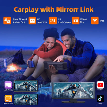 Portable Touchscreen Apple Carplay, 9.26" Wireless Carplay Screen for Car, Portable GPS Navigation for Car, Car Stereo with Airplay, AUX/FM, Googel, Siri, Bluetooth