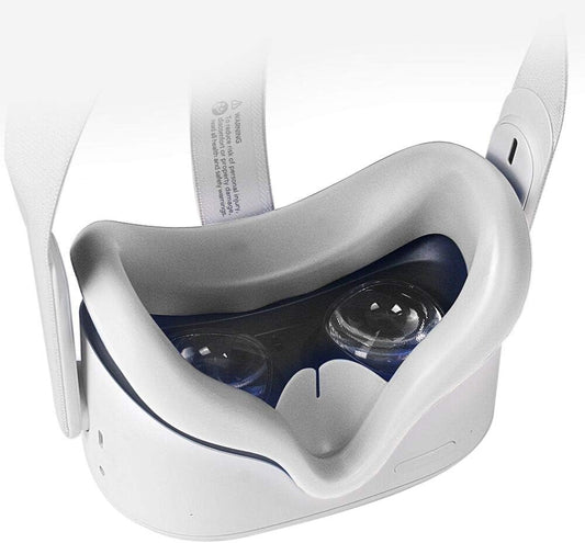 Pinson Silicone VR Face Cover for Oculus Quest 2 VR Headset Face Cushion Cover Sweatproof (Gray)