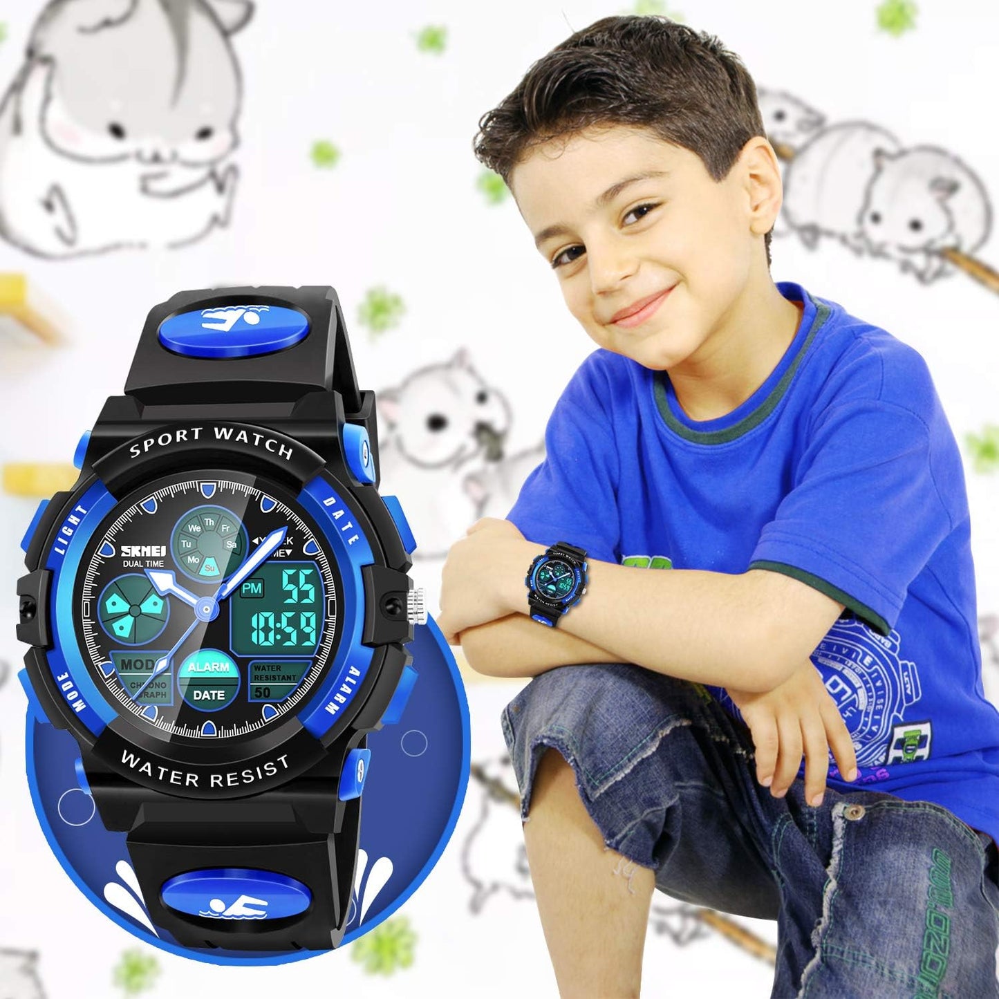 Kids Digital Watches, LED Waterproof Sports Watches for Kids- Best Gifts for Boys