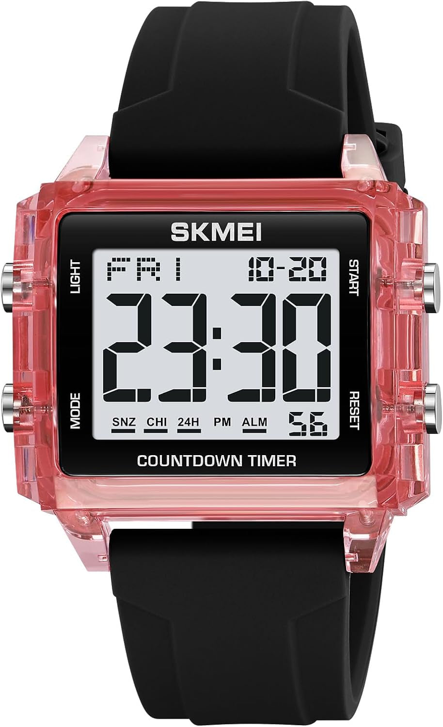 Unisex Digital Watch Women Men Multifunction Outdoor Sport Watches Casual Silicone Strap Stopwatch Alarm Countdown Dual Time 50M Waterproof (Blue)