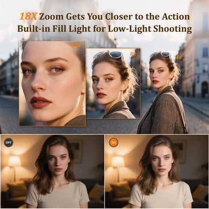 Digital Camera 4K 56MP Cameras for Photography for Youtube with 32GB SD Card