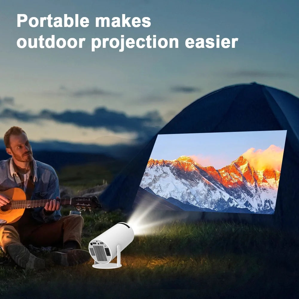 Mini HY300 Projector with Android 12 2GB RAM 16GB ROM WIFI 6, Max 4K, Bluetooth Video Projectors