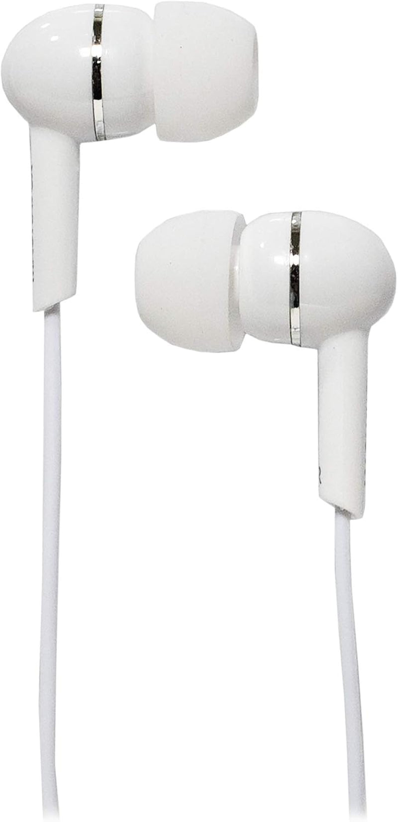 MHP4850-WH Ear Buds in White | Available in Black, Blue, Pink, Purple, & White | Ear Buds Wired | Extra Value Comfort Stereo Earbuds Wired | Durable Rubberized Cable |