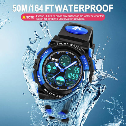 Kids Digital Watches, LED Waterproof Sports Watches for Kids- Best Gifts for Boys