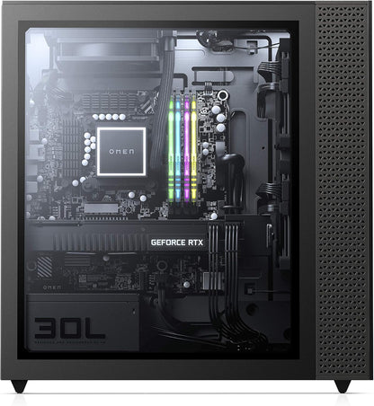 OMEN 30L Gaming Desktop PC (AMD Ryzen 9 5900X Processor RGB Liquid Cooled, NVIDIA RTX 3090 Graphics Card, 800 Watt PSU, Windows 10 Professional, 4TB Pcie SSD + 2TB HDD, 64GB Hyperx RGB RAM)