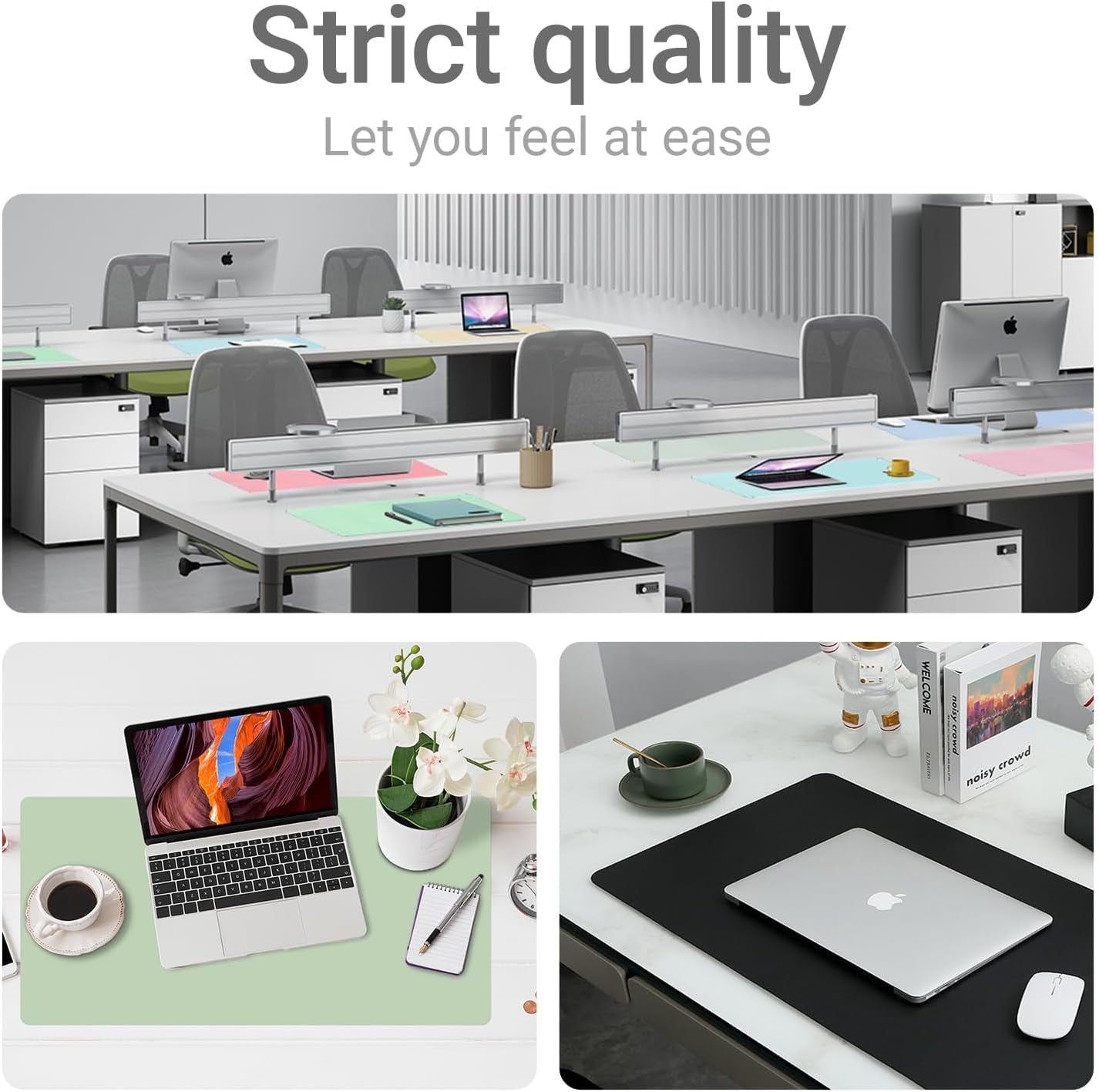 Leather Desk Mat,Desk Pad,Desktop Mat,Waterproof Desk Mat for Desktop, Desk Mat for Keyboard and Mouse,Leather Mouse Pad Protector for Office and Home,30"X 14"(M-Green)