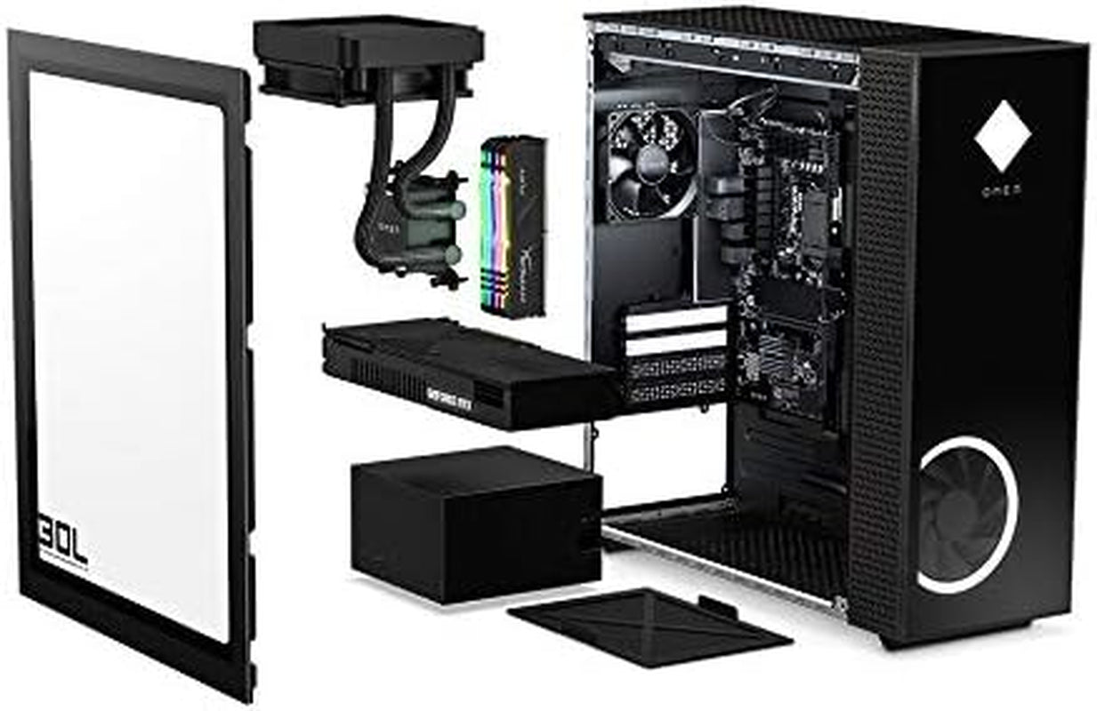 OMEN 30L Gaming Desktop PC (AMD Ryzen 9 5900X Processor RGB Liquid Cooled, NVIDIA RTX 3090 Graphics Card, 800 Watt PSU, Windows 10 Professional, 4TB Pcie SSD + 2TB HDD, 64GB Hyperx RGB RAM)