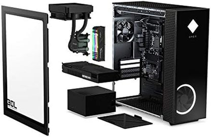 OMEN 30L Gaming Desktop PC (AMD Ryzen 9 5900X Processor RGB Liquid Cooled, NVIDIA RTX 3090 Graphics Card, 800 Watt PSU, Windows 10 Professional, 4TB Pcie SSD + 2TB HDD, 64GB Hyperx RGB RAM)