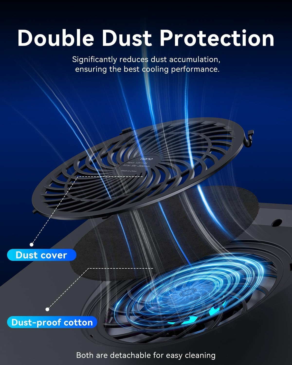 V12 RGB Laptop Cooling Pad, Gaming Laptop Cooler with 5.5 Inch Powerful Turbofan, Fast Cooling Laptop 15.6-21In, Adjustable Speed, Touch Control, LCD Screen, Black (RGB)