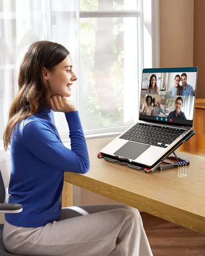 Laptop Cooling Pad for 17.3" Notebook, Red 5 Fans