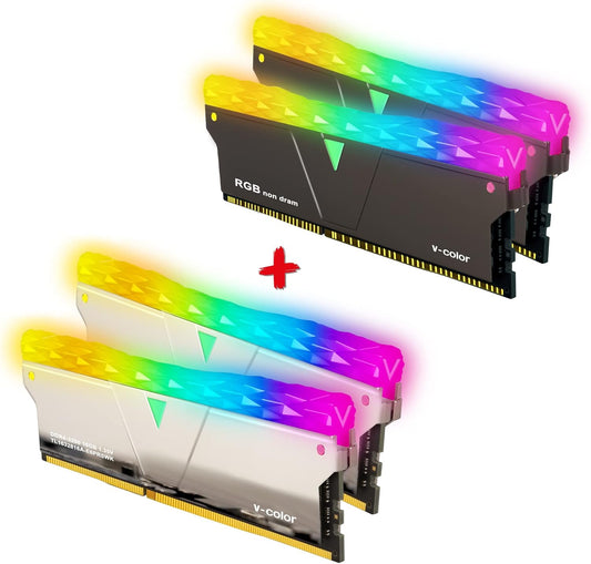 Prism Pro RGB SCC(2+2) Kit 32GB (2X16Gb) 3200Mhz (PC4-25600) DDR4 RAM with RGB Filler Kit Gaming Desktop Memory Module Ram Upgrade (SCC-TL1632816A-E6PRSWK)