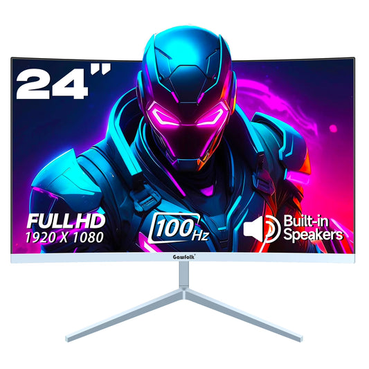 Gawfolk 24 Inch Business PC Monitor 1080P 100HZ Refresh Rate Gaming Computer Display