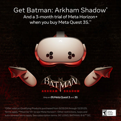 Quest 3S 128 GB - Get Batman: Arkham Shadow and 3-Month Trial of  Horizon+ Included - All-In-One Headset