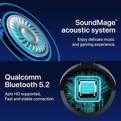 Cat Ear Headphones, Cute Cat Ear Gaming Headsets with Bluetooth 5.2 for Pc/Pe/Switch/Ps4/Ps5, Built-In Mic & Customizable RGB Light Effect for Anime Lovers(Ce Black)