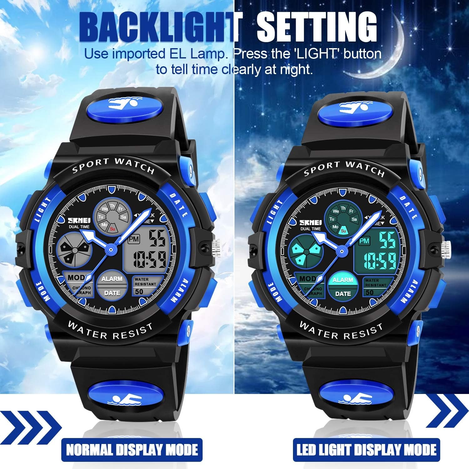 Kids Digital Watches, LED Waterproof Sports Watches for Kids- Best Gifts for Boys