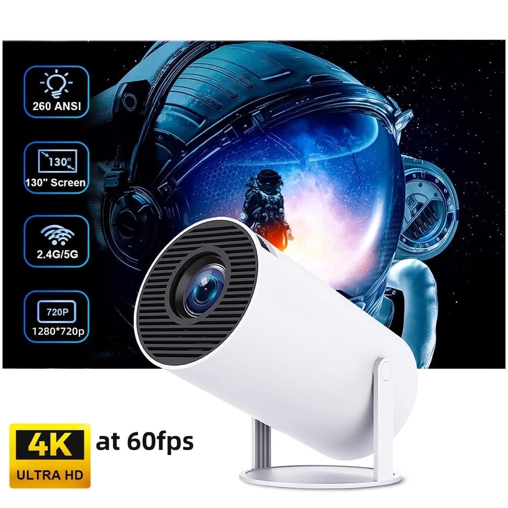 Mini HY300 Projector with Android 12 2GB RAM 16GB ROM WIFI 6, Max 4K, Bluetooth Video Projectors