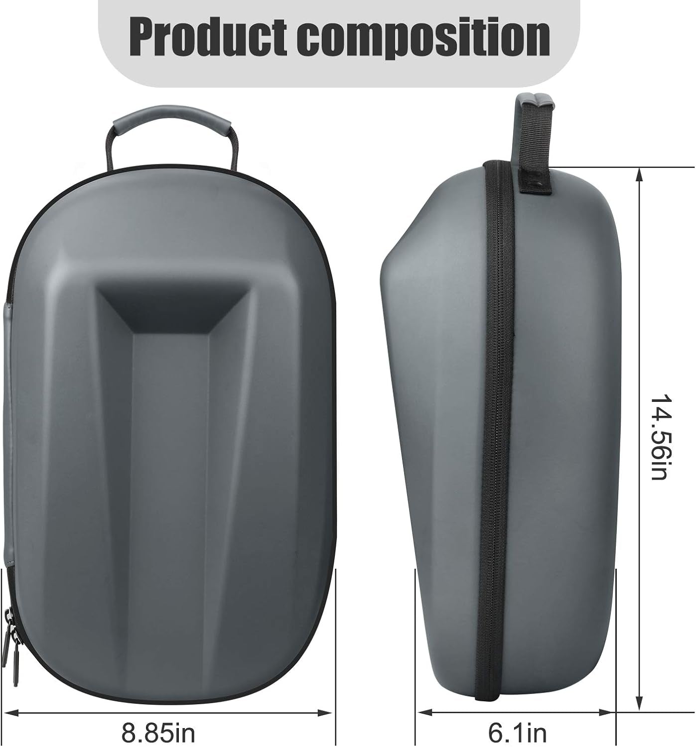 All in One Travel Case for Oculus Quest 2 Halo Strap Face Mask Touch Controllers Accessories,Includes Multiple Accessories for Meta Quest 2 (Grey)