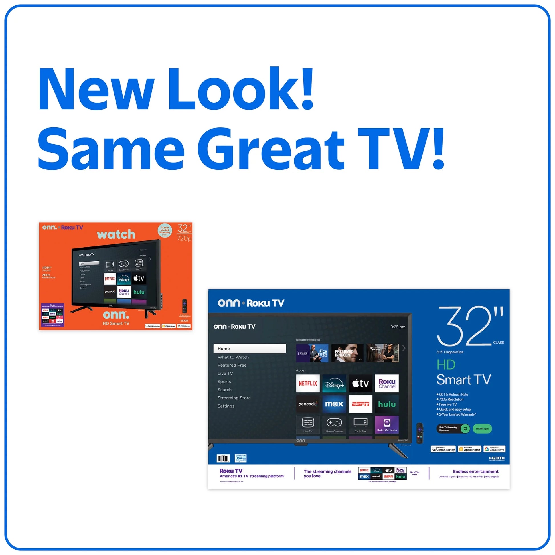 32” Class 720P HD Roku Smart Television, 100012589