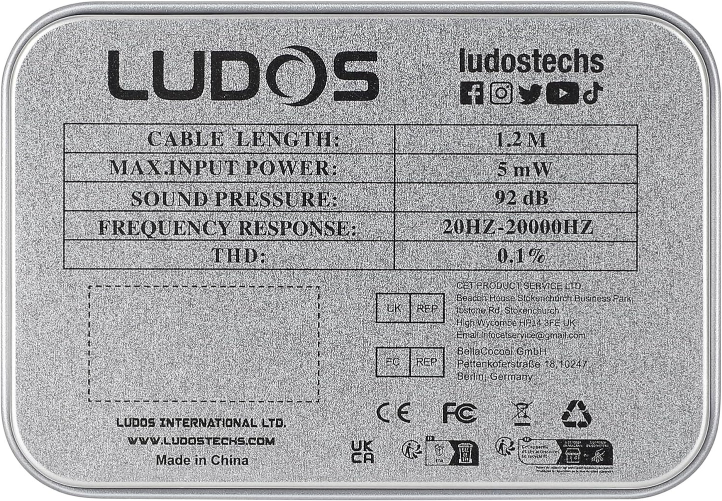 Clamor Wired Earbuds in Ear, Noise Isolating Headphones with Microphone, 3.5Mm Jack Plug, Mic and Volume Control, Memory Foam, Deep Bass, Tangle-Free Cord - Bright White