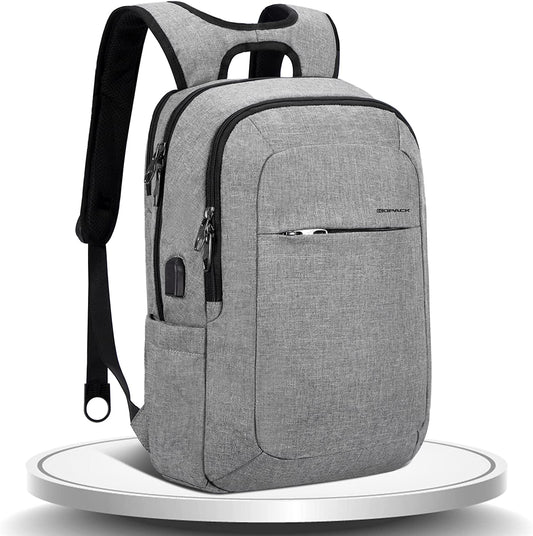 Anti-Theft 15.6 Inch Laptop Backpack, Gray, Unisex