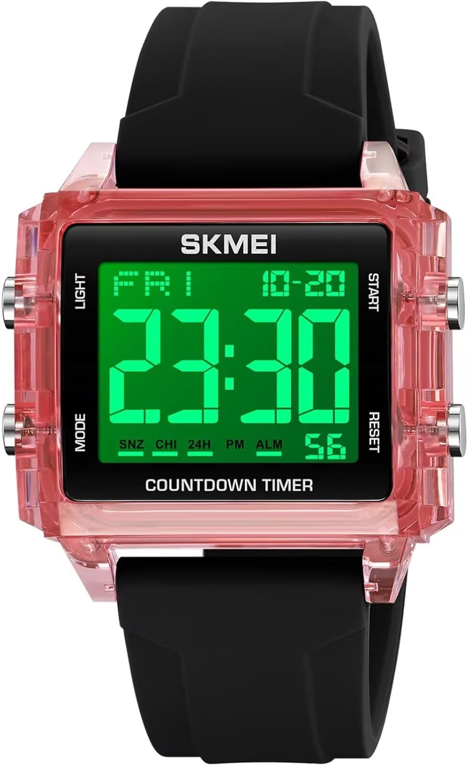 Unisex Digital Watch Women Men Multifunction Outdoor Sport Watches Casual Silicone Strap Stopwatch Alarm Countdown Dual Time 50M Waterproof (Blue)