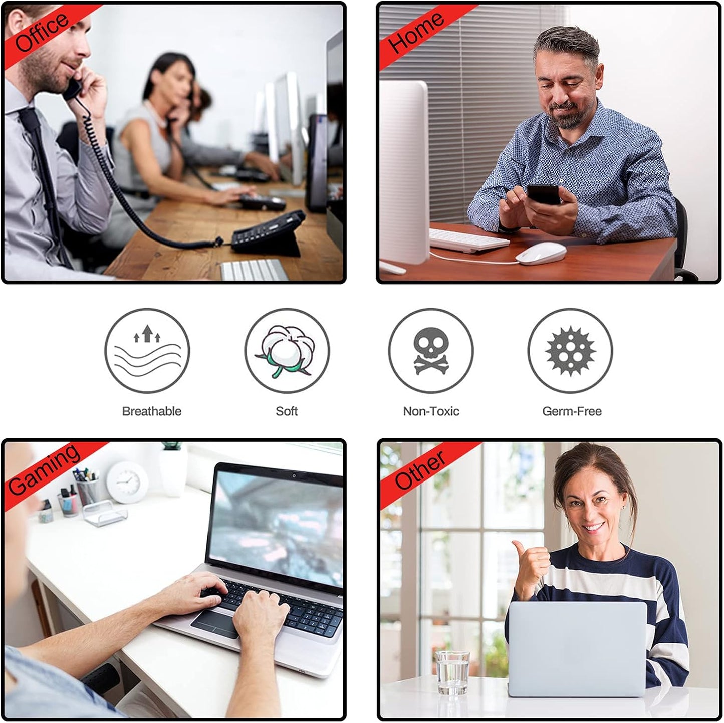 Extended Gaming Mouse Pad XXL  Large Keyboard Mat Long Mousepad Desk Decor Writing Pad Non Slip Rubber Base Stitched Edges for Work, Game, Office, Home, 35.1" X 15.7", Red Van Gogh Painting