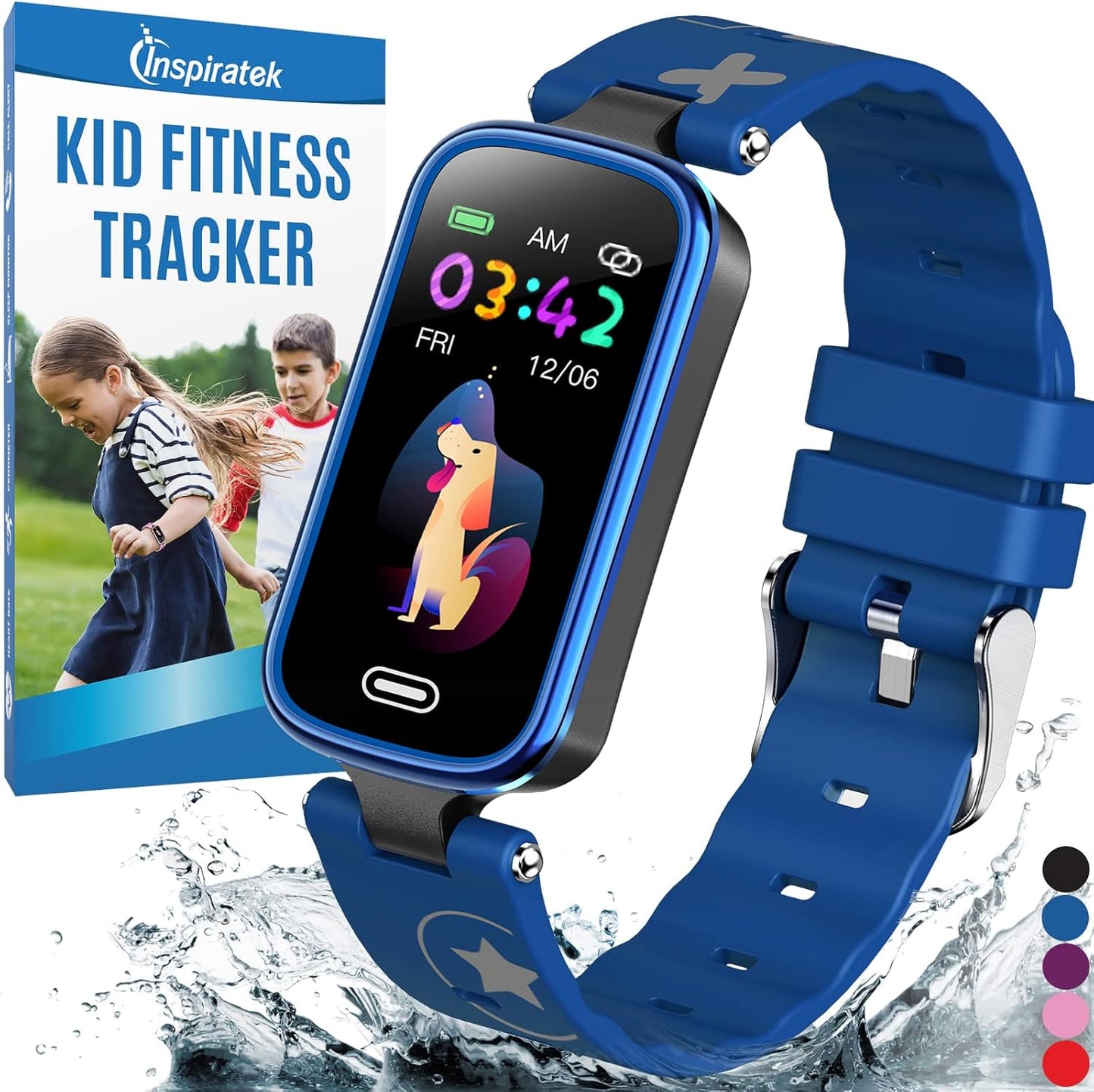 Kids Fitness Tracker for Age 5-16，2022 Upgraded Tracker Kids Watch，Waterproof Watch for Kids with Pedometer，Sleep Monitor & Calorie Counter，Fitness Watch for Kids Girls Boys Teen (Blue)