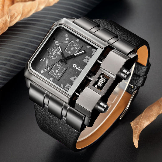 Quartz Watch Men'S Watch Wholesale OULM Casual Belt Men'S Watch