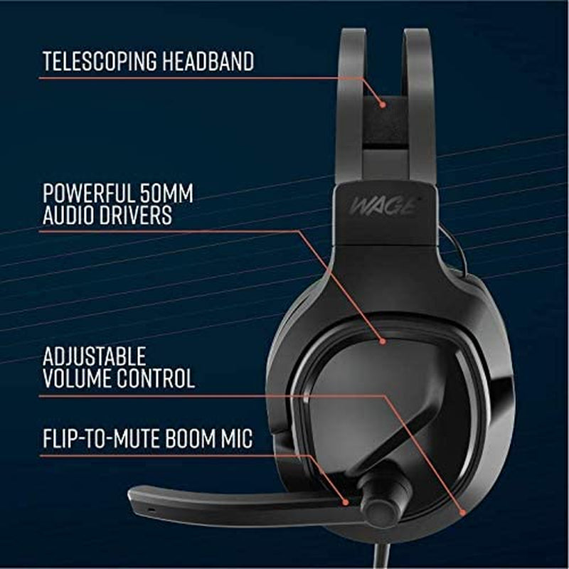 Pro Universal Gaming Headset - Black/Blue (WMAGY-N116)