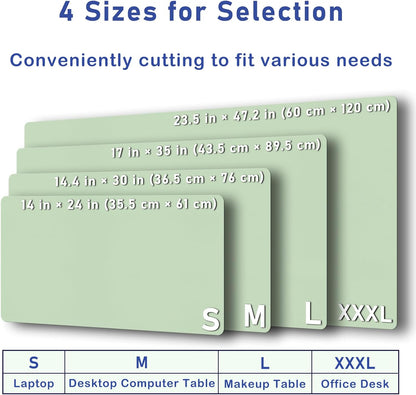 Leather Desk Mat,Desk Pad,Desktop Mat,Waterproof Desk Mat for Desktop, Desk Mat for Keyboard and Mouse,Leather Mouse Pad Protector for Office and Home,30"X 14"(M-Green)