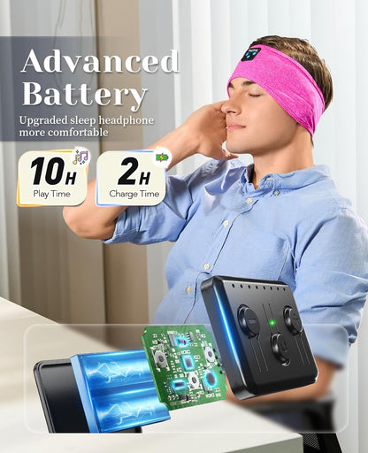 Ultra-Soft Headband for Side Sleepers - Sleep Headphones for Music Lovers