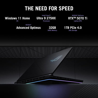 ROG Strix G16 (2025) Gaming Laptop, 16” ROG Nebula Display 16:10 2.5K 240Hz/3Ms, NVIDIA® Geforce RTX™ 5070 Ti GPU, Intel® Core™ Ultra 9 275HX Processor, 32GB DDR5, 1TB SSD, Wi-Fi 7, Win11 Home