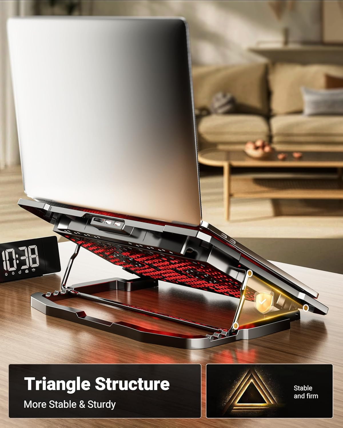 Laptop Cooling Pad for 17.3" Notebook, Red 5 Fans