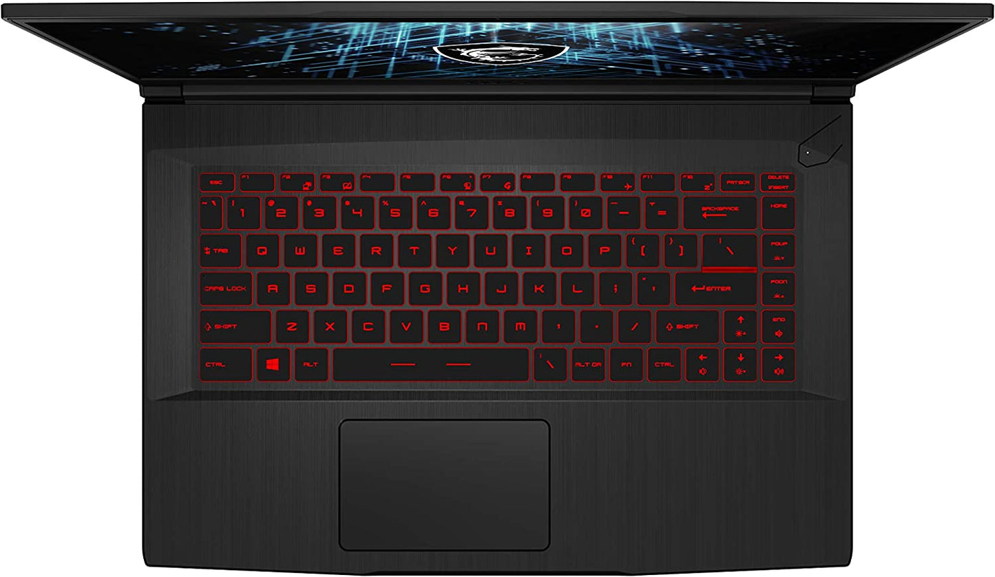 GF65 Gaming Laptop: 15.6" 144Hz FHD 1080P, Intel Core I7-10750H 6 Core, NVIDIA Geforce RTX 3060, 16GB, 512GB Nvme SSD, Wifi 6, Red Keyboard, Win 10, Black (10UE-047)