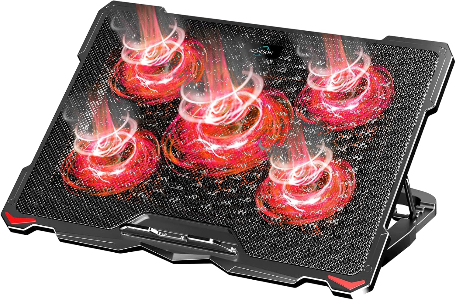 Laptop Cooling Pad for 17.3" Notebook, Red 5 Fans