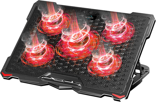 Laptop Cooling Pad for 17.3" Notebook, Red 5 Fans