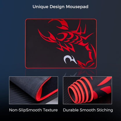 Gaming Desk 47 Inch PC Computer Desk Home Office Student Desk X-Shaped with Mouse Pad Cup Holder Headphone Hook Handle Rack,Black