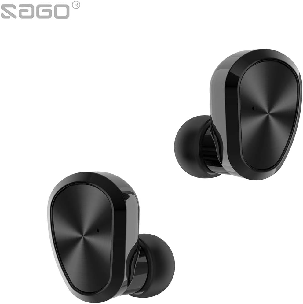 TWS Bluetooth 5.0 Wireless Earbuds  W5S True Wireless Headphones for Iphone/Samsung IPX7 Waterproof Wireless Earphones with USB C Metal Charging Case for Home Office,Work(Red)