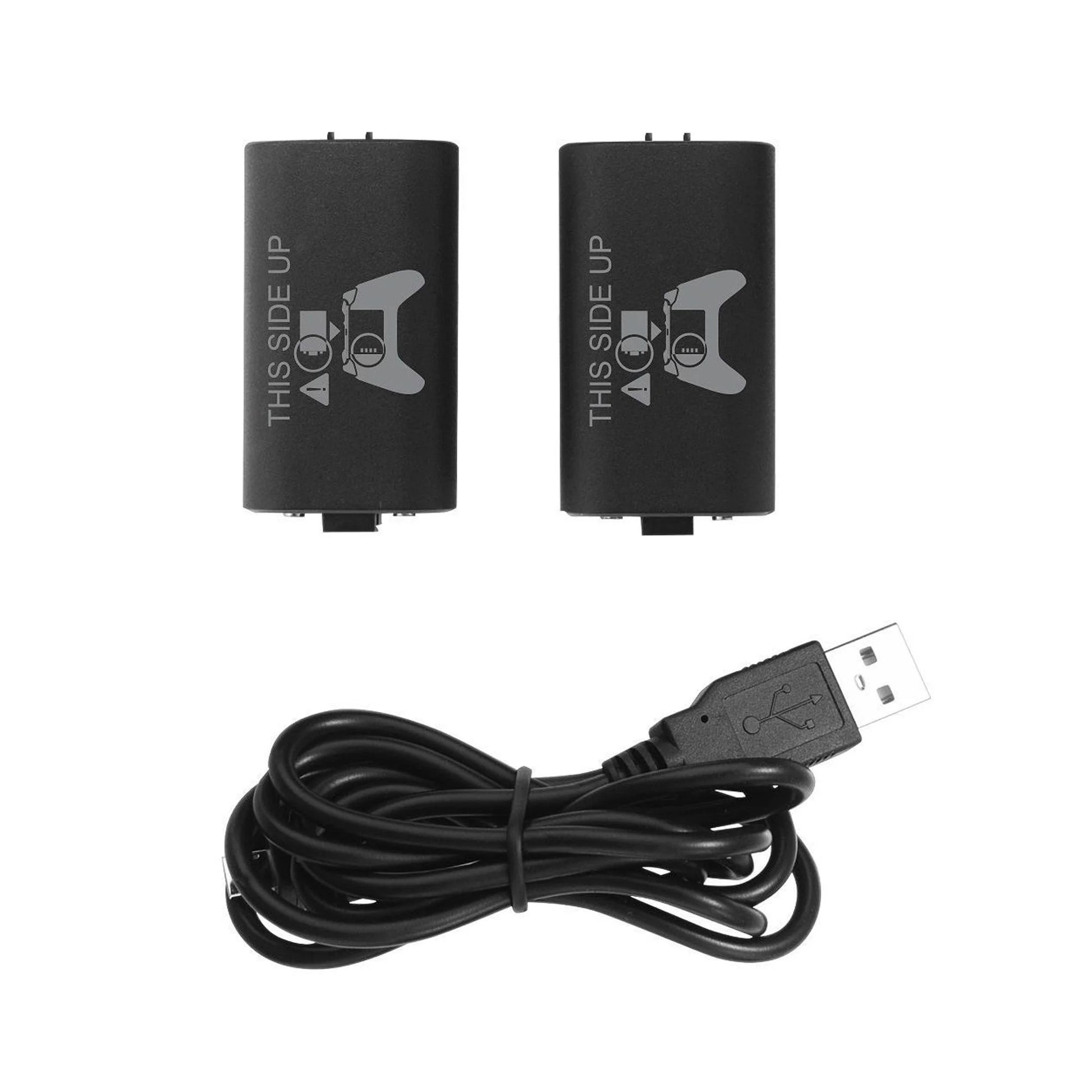 2-Pack Rechargeable Batteries Compatible with Xbox Series X, Series S, and Xbox One - Comes with 2 2800Mah Batteries and Charging Station - Smart LED Indicator